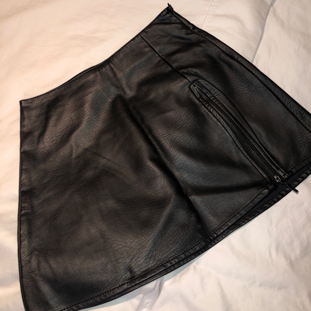 Black Leather Skirt